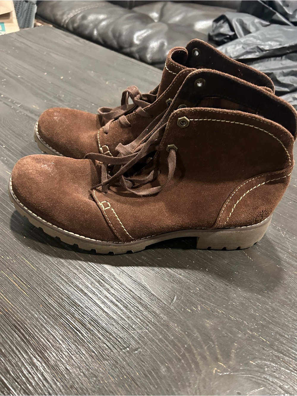 Timberland Brown Suede Lace-Up Ankle Boots